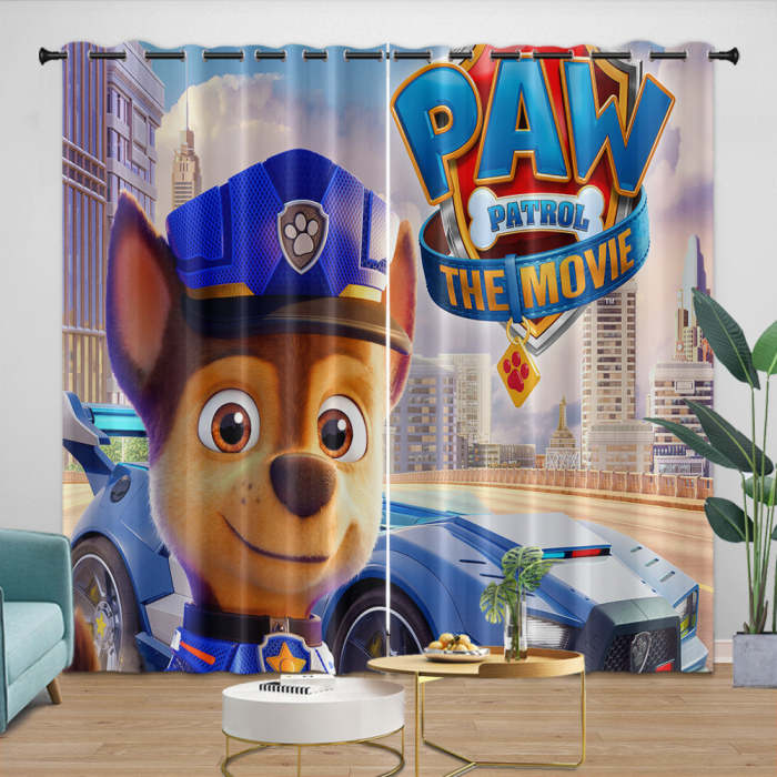 Paw Patrol The Movie Curtains Blackout Window Drapes Room Decoration