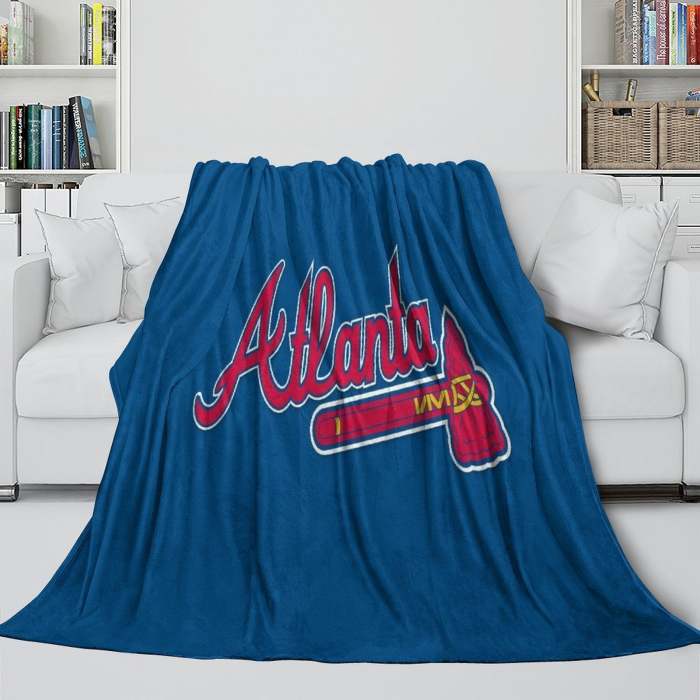 Atlanta Braves Blanket Flannel Throw Room Decoration