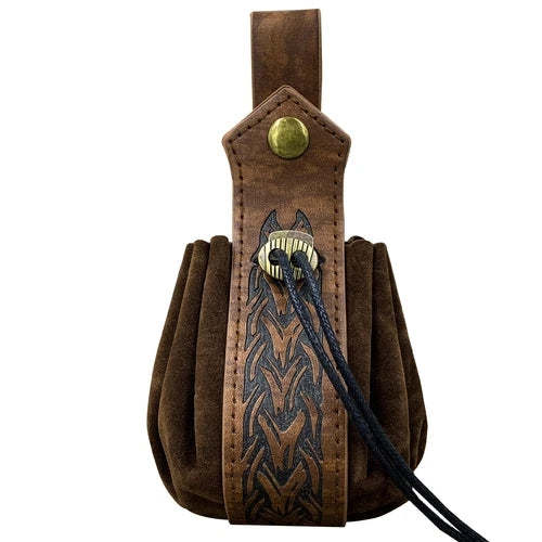 Retro Medieval Renaissance Viking Belt Pouch Coin Purse Waist Bags Waist Pack Pu