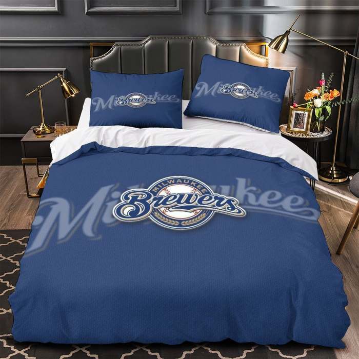 Milwaukee Brewers Bedding Set Quilt Cover Without Filler