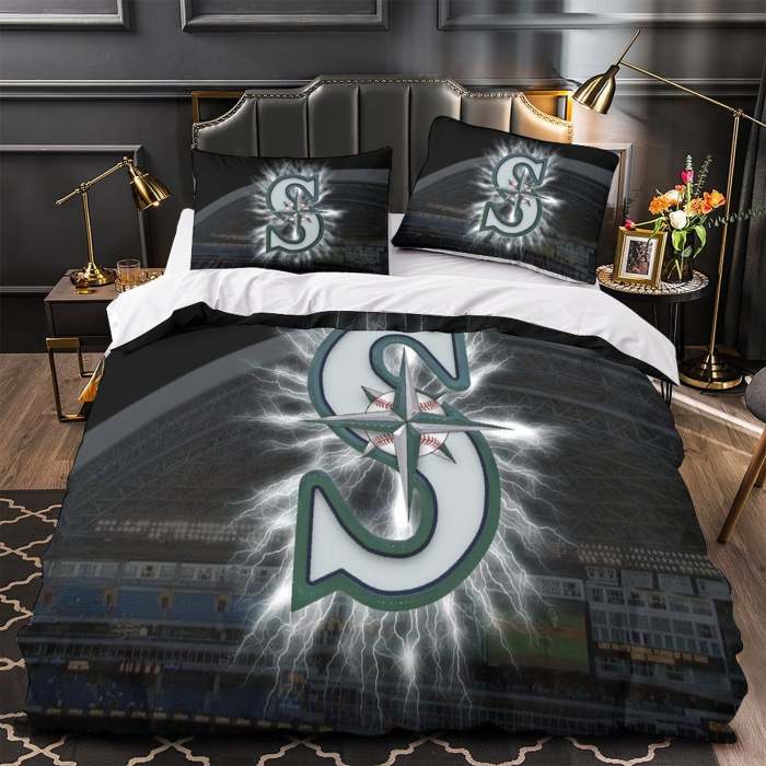 Seattle Mariners Bedding Set Quilt Cover Without Filler