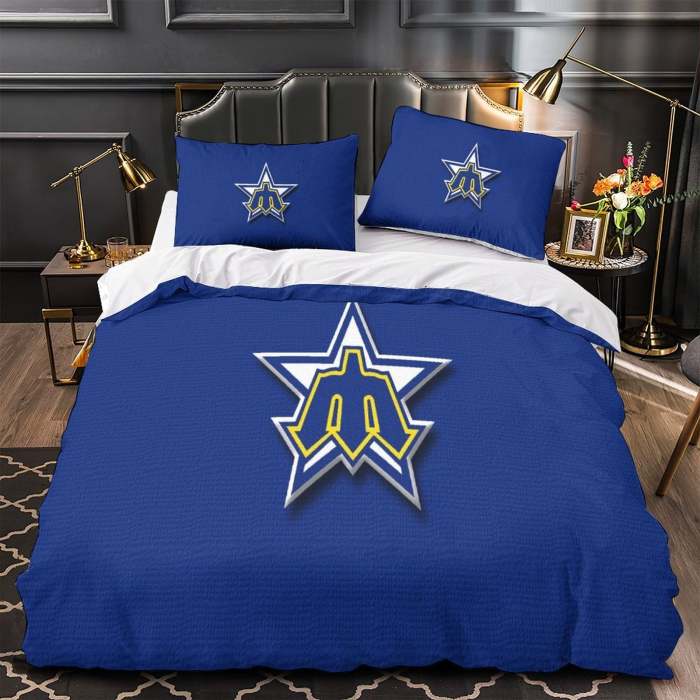 Seattle Mariners Bedding Set Quilt Cover Without Filler
