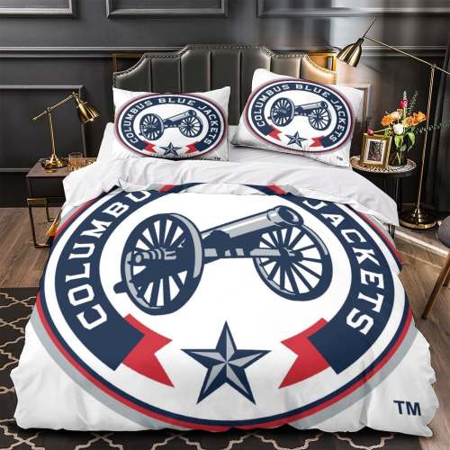 Columbus Blue Jackets Bedding Set Quilt Duvet Cover Without Filler