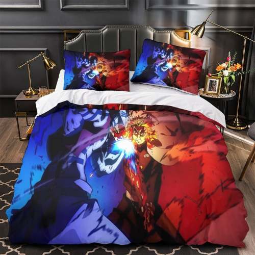 Demon Slayer Kimetsu No Yaiba Bedding Set Quilt Duvet Cover Without Filler