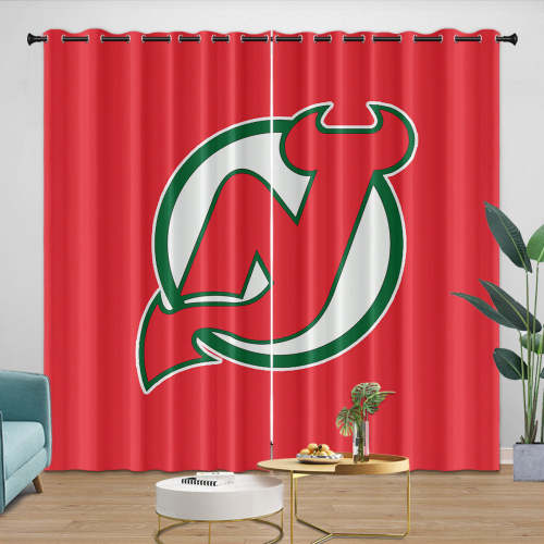 Jersey Devils Curtains Blackout Window Drapes Room Decoration