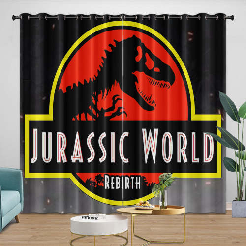 Jurassic World Rebirth Curtains Blackout Window Drapes Room Decoration