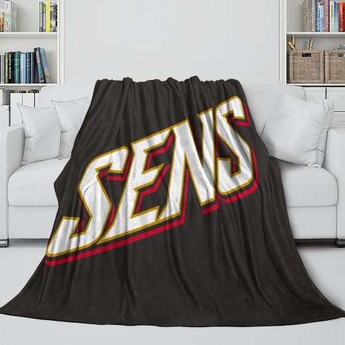 Ottawa Senators Blanket Flannel Throw Kids Room Decoration