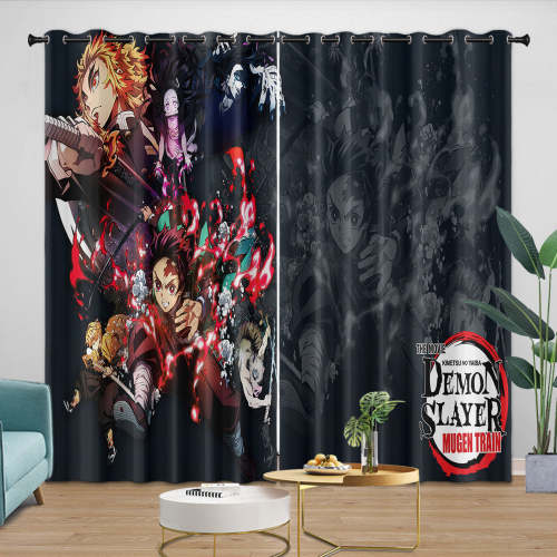 Demon Slayer Kimetsu No Yaiba Curtains Blackout Window Drapes Room Decoration