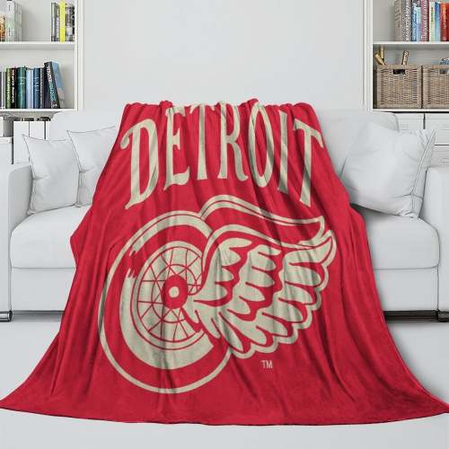 Detroit Red Wings Blanket Flannel Throw Kids Room Decoration
