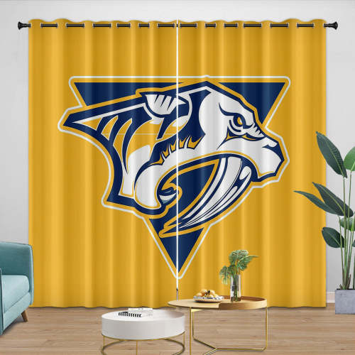 Nashville Predators Curtains Blackout Window Drapes Room Decoration