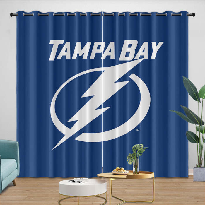 Tampa Bay Lightning Curtains Blackout Window Drapes Room Decoration