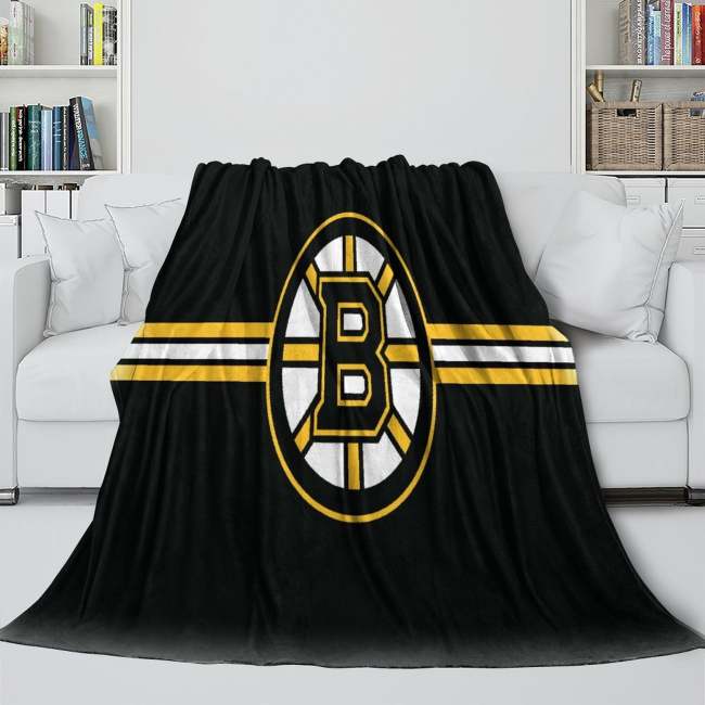 Boston Bruins Blanket Flannel Throw Kids Room Decoration
