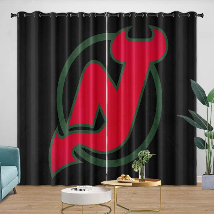 Jersey Devils Curtains Blackout Window Drapes Room Decoration