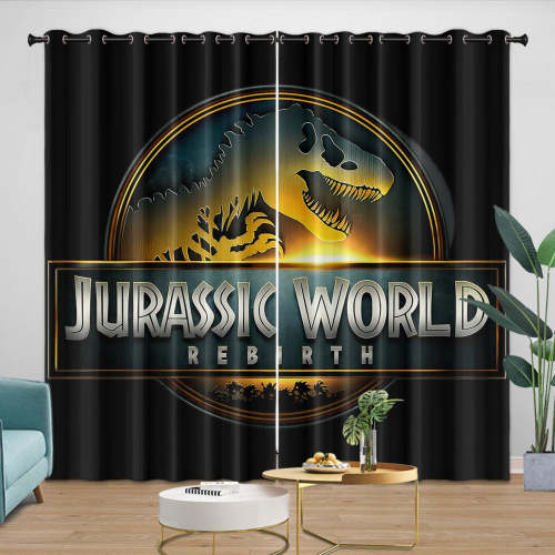 Jurassic World Rebirth Curtains Blackout Window Drapes Room Decoration