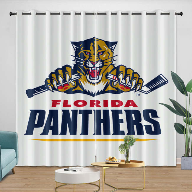 Florida Panthers Curtains Blackout Window Drapes Room Decoration
