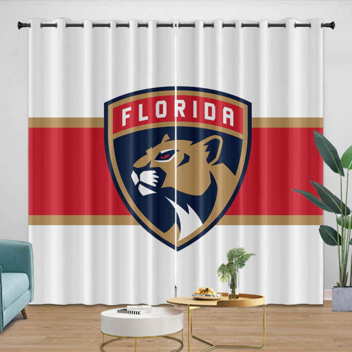 Florida Panthers Curtains Blackout Window Drapes Room Decoration