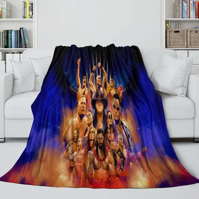 Wwe Pattern Blanket Flannel Throw Kids Room Decoration
