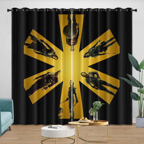 Thunderbolts Pattern Curtains Blackout Window Drapes Room Decoration
