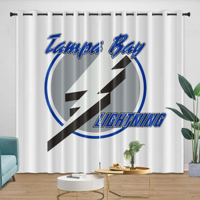 Tampa Bay Lightning Curtains Blackout Window Drapes Room Decoration