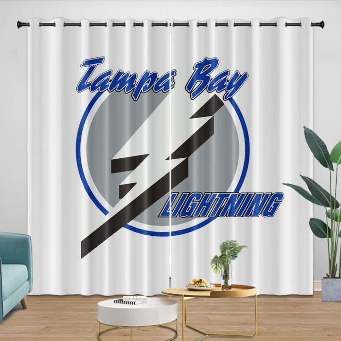Tampa Bay Lightning Curtains Blackout Window Drapes Room Decoration