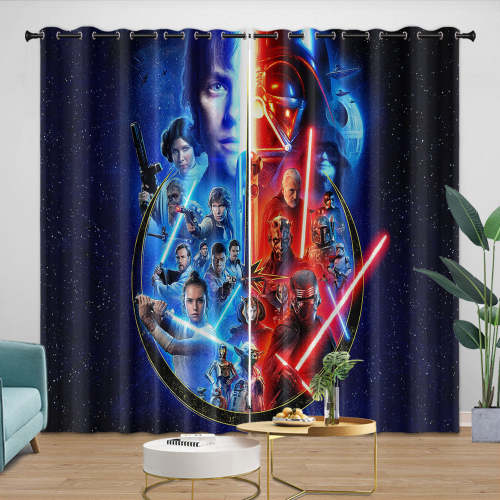 Star Wars Pattern Curtains Movie Blackout Window Drapes