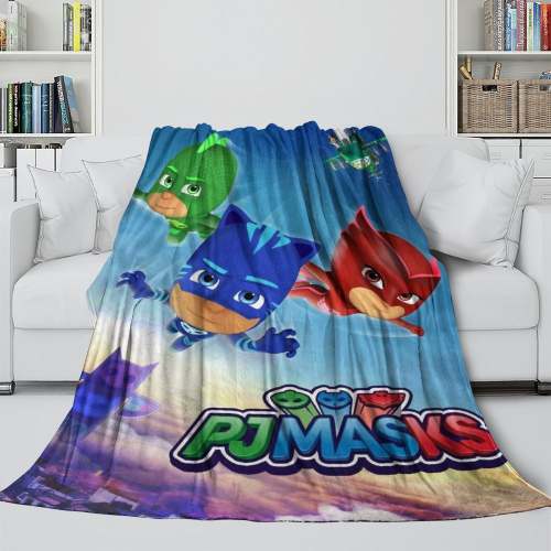 Pj Masks Blanket Pattern Flannel Throw Room Decoration