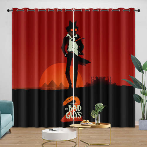 The Bad Guys 2 Curtains Blackout Window Drapes Room Decoration