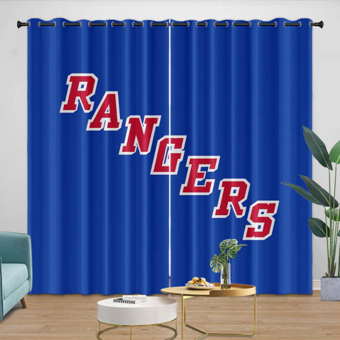 York Rangers Curtains Blackout Window Drapes Room Decoration