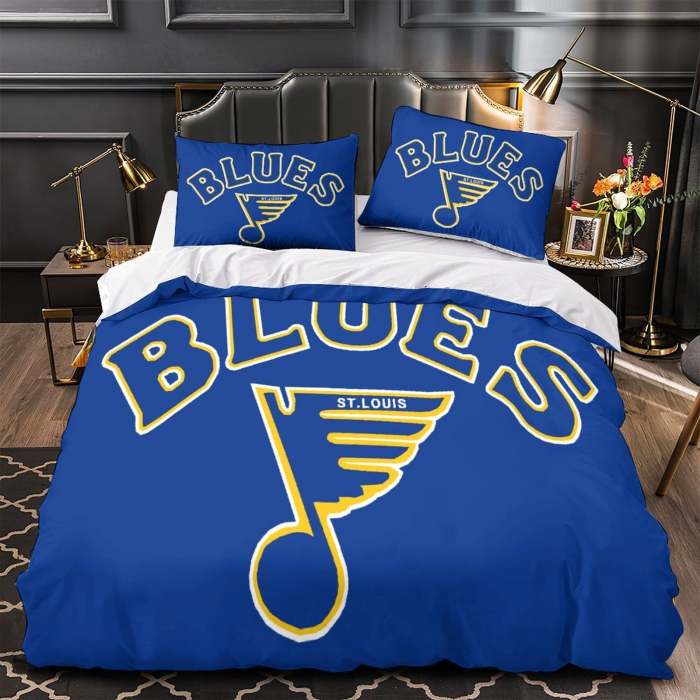 St. Louis Blues Bedding Set Quilt Duvet Cover Without Filler