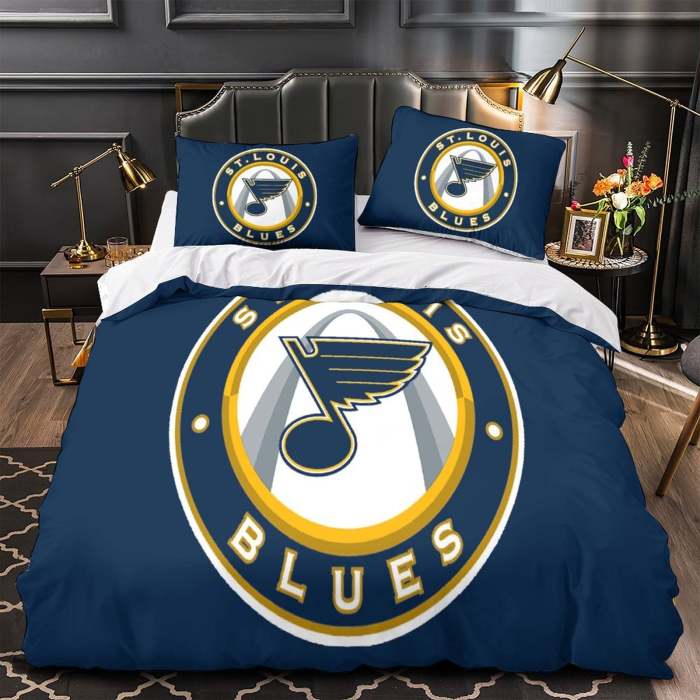 St. Louis Blues Bedding Set Quilt Duvet Cover Without Filler