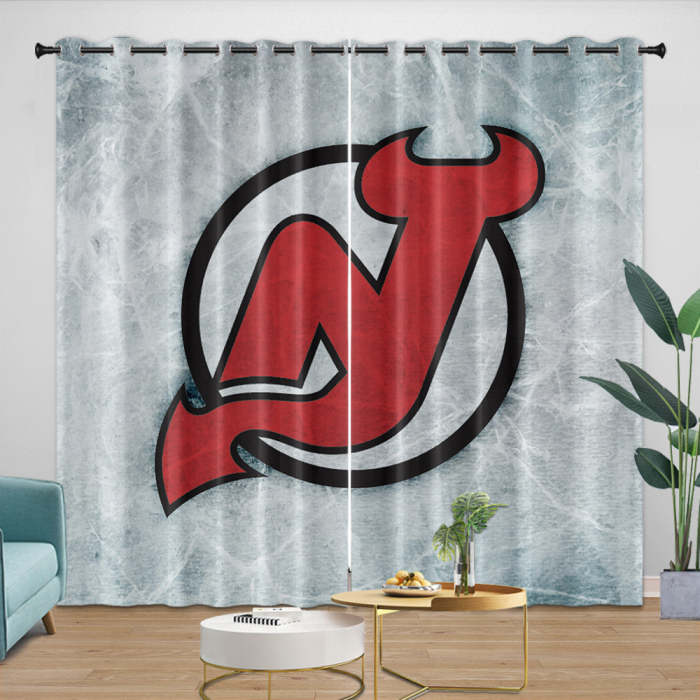 Jersey Devils Curtains Blackout Window Drapes Room Decoration