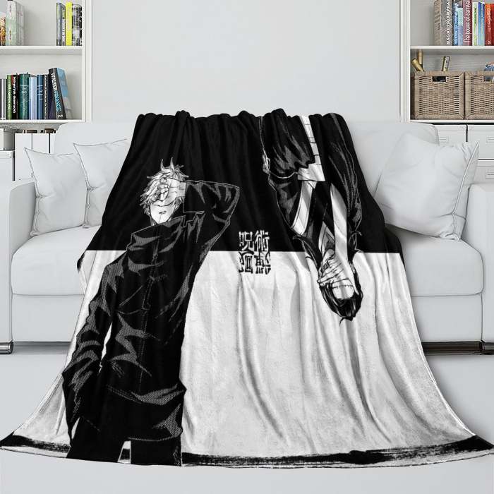 Jujutsu Kaisen Blanket Flannel Throw Kids Room Decoration
