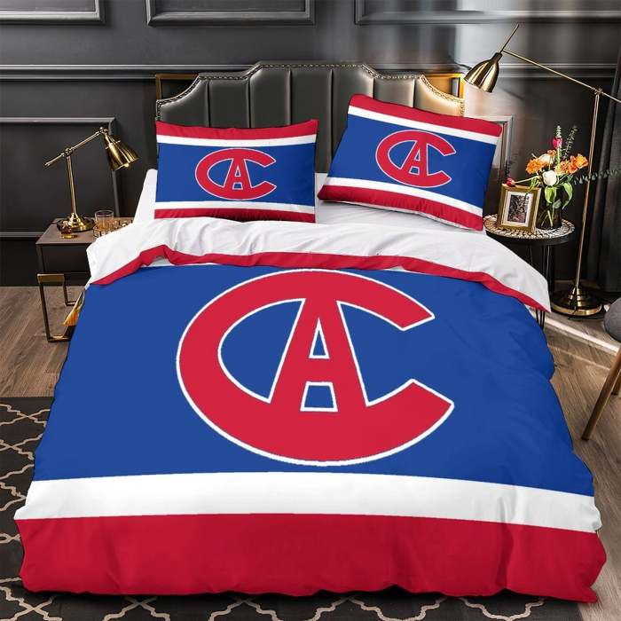 Montreal Canadiens Bedding Set Quilt Duvet Cover Without Filler