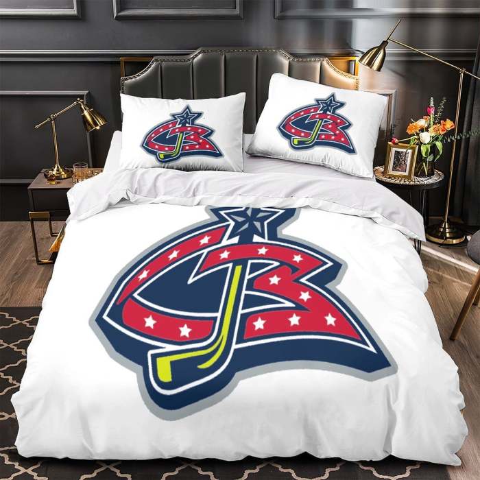 Columbus Blue Jackets Bedding Set Quilt Duvet Cover Without Filler