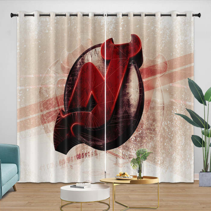 Jersey Devils Curtains Blackout Window Drapes Room Decoration