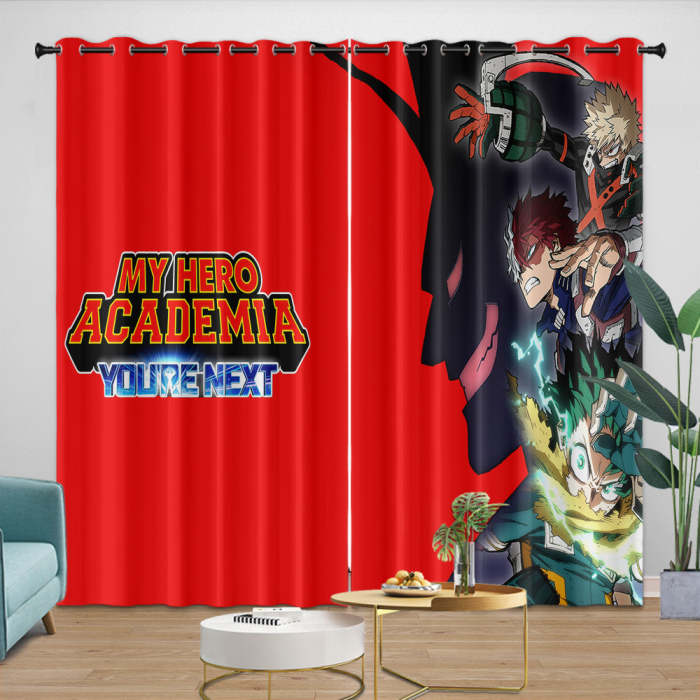 My Hero Academia You'Re Next Curtains Blackout Window Drapes Room Decoration