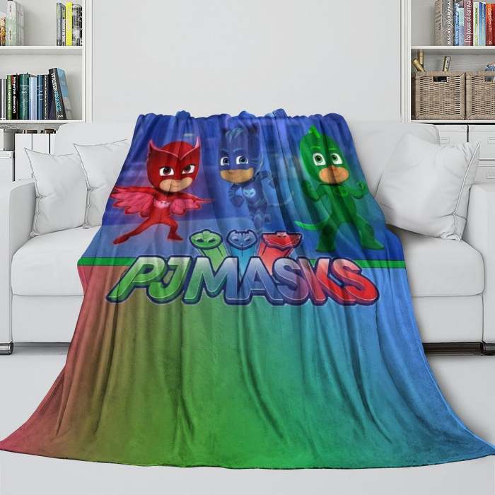 Pj Masks Blanket Pattern Flannel Throw Room Decoration