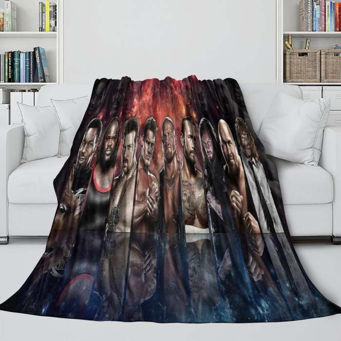 Wwe Pattern Blanket Flannel Throw Kids Room Decoration