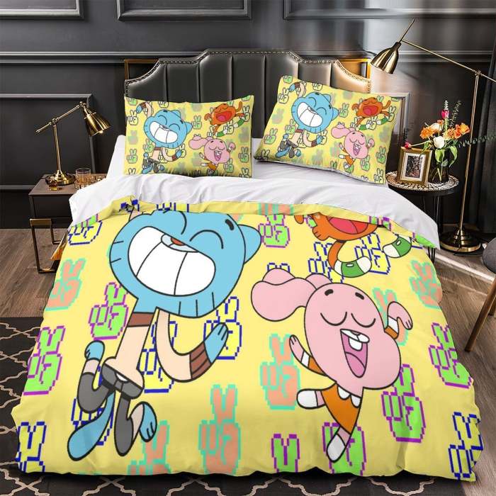 Amazing World Of Gumball Duvet Cover Bedding Set Without Filler