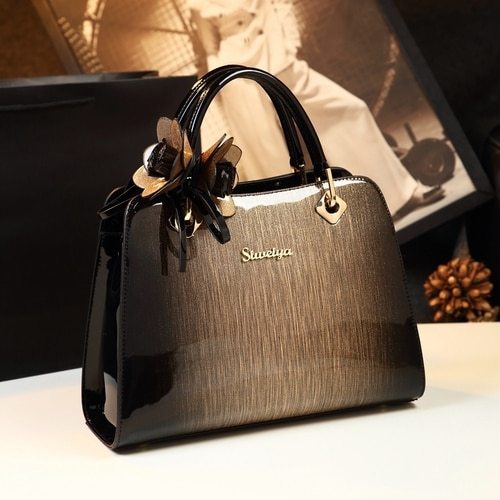 Fashion luxury high quality patent leather women's handbags famous brand ladies evening clutch messenger bag red wedding totes