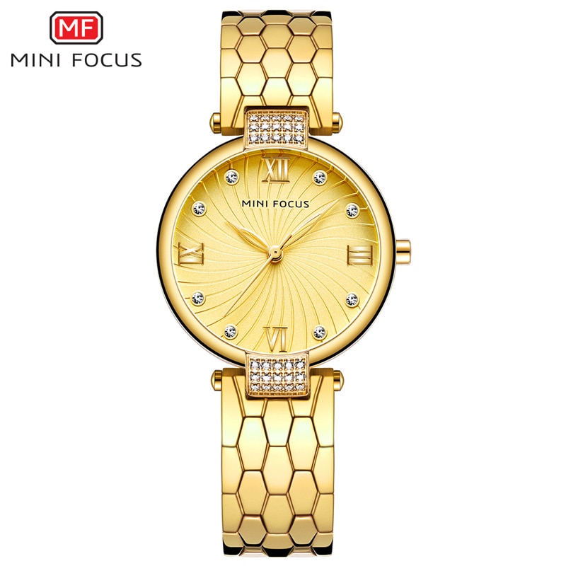 MINI FOCUS Women Watches Brand Luxury Fashion Ladies Watch 30M Waterproof Reloj  Mujer Relogio Feminino Rose Gold Stainless Steel 