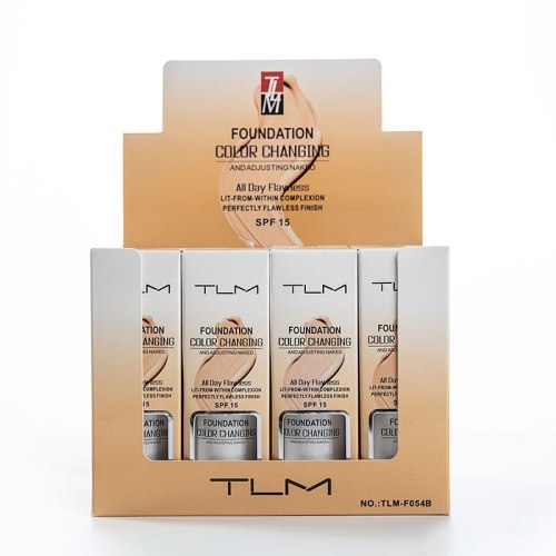 3PCS TLM Color Changing Foundation Profesional Colour Changing Face Makeup Waterproof Makeup Gift Skin Care Liquid Foundation