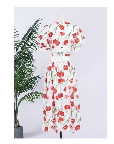 New romantic fashion flower dress