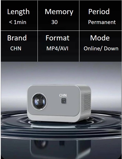 CHN high-definition projector 30GB