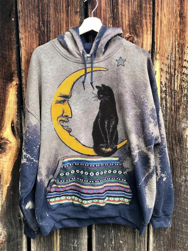 Cat Print Women's Sweater Hoodie Sweatshirt