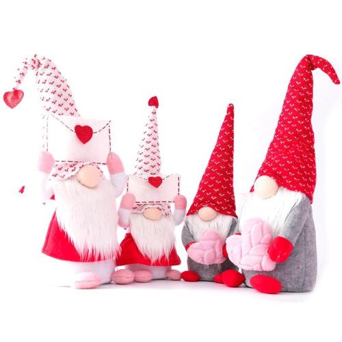 2Pcs Valentine's Day Doll Envelope Love Faceless Rudolph Window Decoration