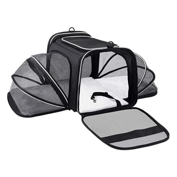 Portable Pet Backpack Expandable Breathable Travel Pet Bag