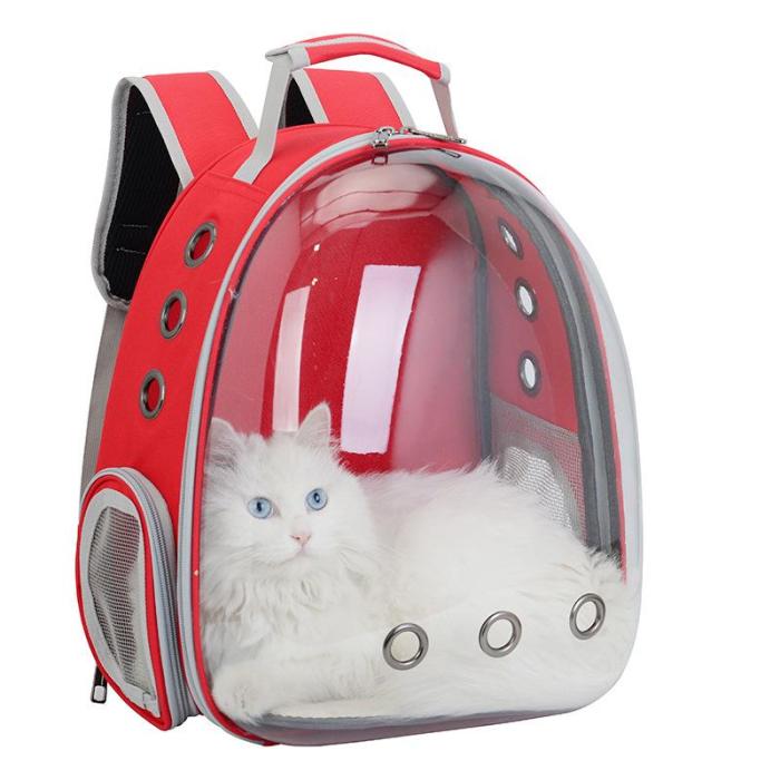 Pet Travel Backpack Transparent Pet Carrier Bag