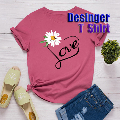2021 summer loose women's t-shirts short sleeves designer t shirt famous brands for women graphic printed