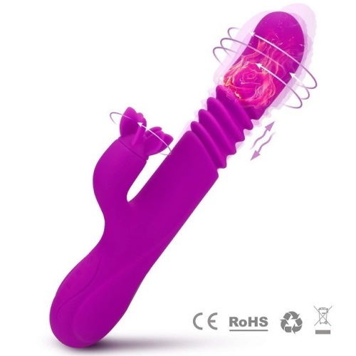 Sexbuyer Pleasure Petal Silicone Thrusting Rabbit Vibrator